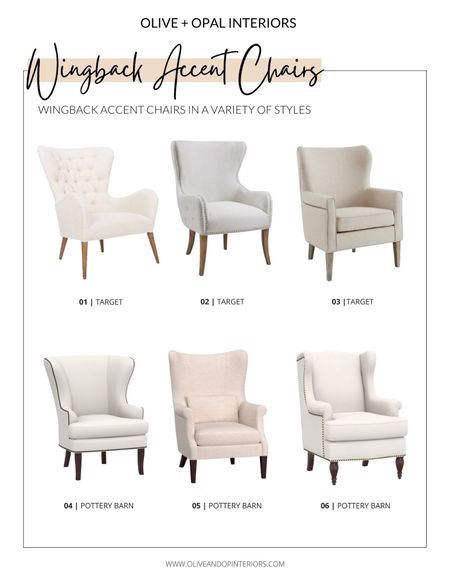 Check out this roundup of some modernized wingback accent chairs from Target and Pottery Barn!
.
.
.
Upholstered Wingback Chair
White Accent Chair
Modern 
Transitional 
Traditional 


#LTKhome #LTKstyletip #LTKbeauty