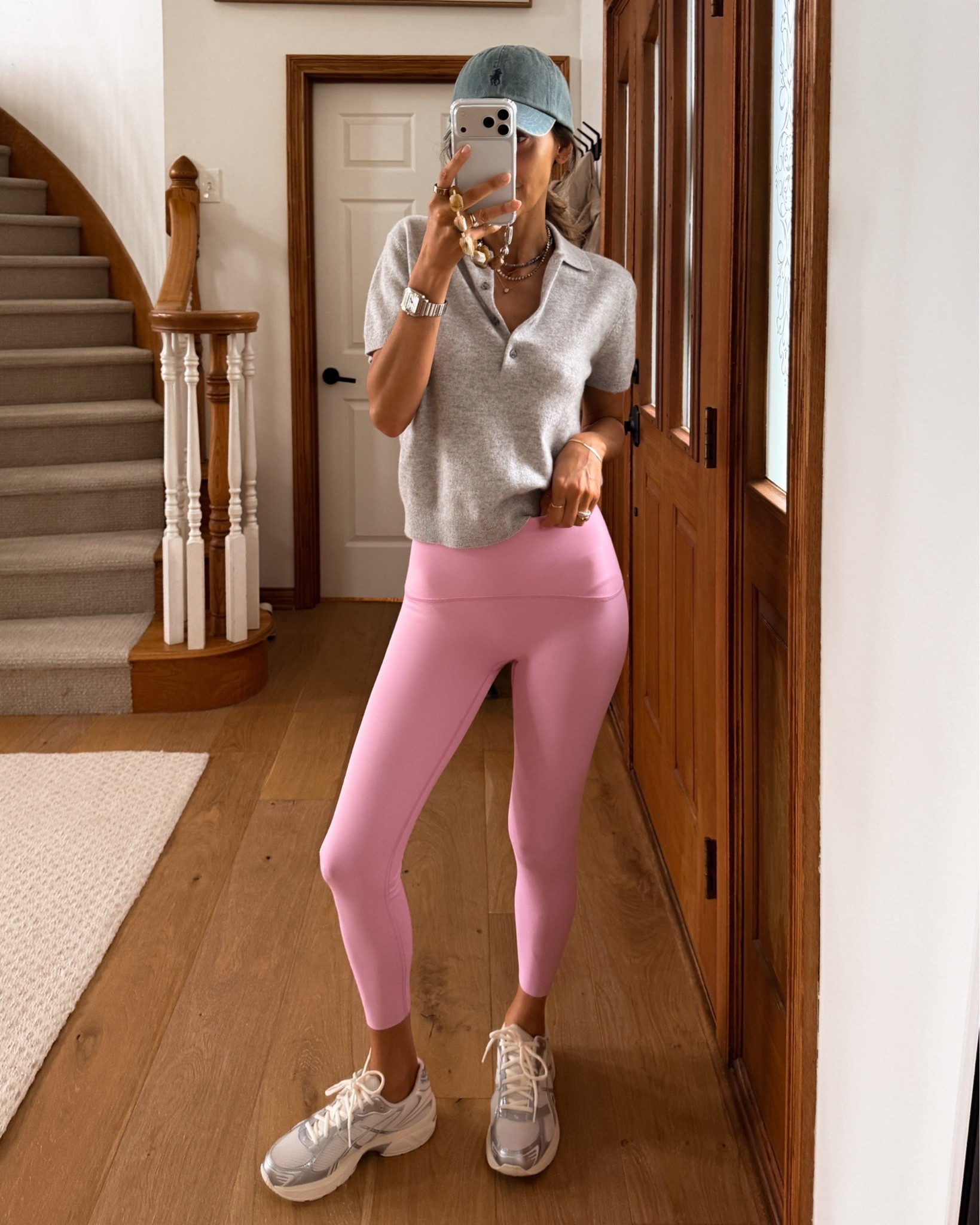 What I’m wearing for a quick walk and to go vote! Leggings are small and cashmere polo also, linking a few similars

#LTKootd #LTKmomlife #LTKSeasonal