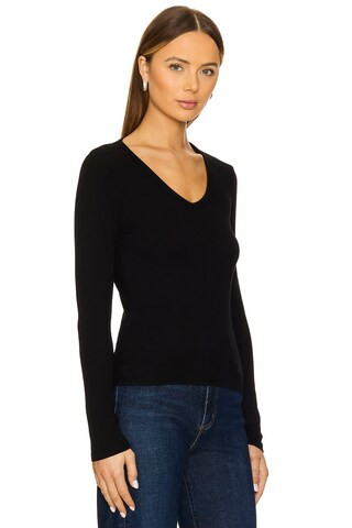 Bobi Longsleeve Top in Black from Revolve.com | Revolve Clothing (Global)