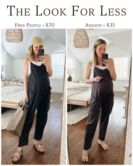 The look for less - the comfiest overalls 

Free People: $70 // tons of colors // size small (XS if not pregnant)

Amazon: $35 // tons of colors // size medium (small if not pregnant) // a little more fitted and more petite friendly 

pregnancy style, bump friendly, spring outfit, Amazon find 

#LTKfindsunder50 #LTKbump #LTKfindsunder100
