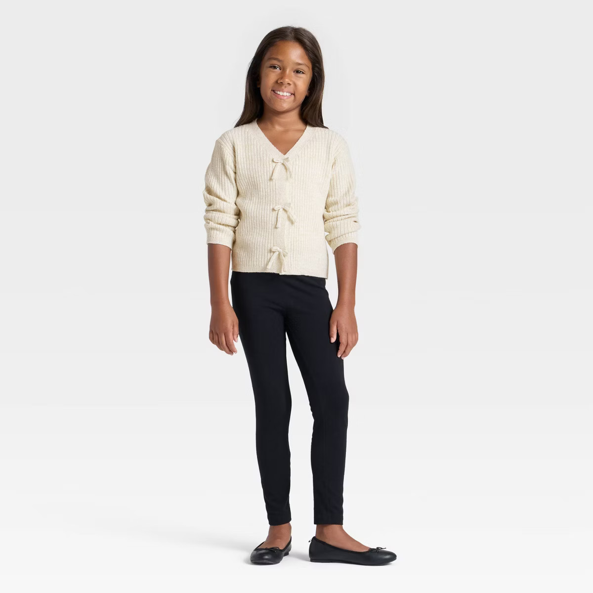 Girls' Ribbed Bow Cardigan - Cat & Jack™ | Target