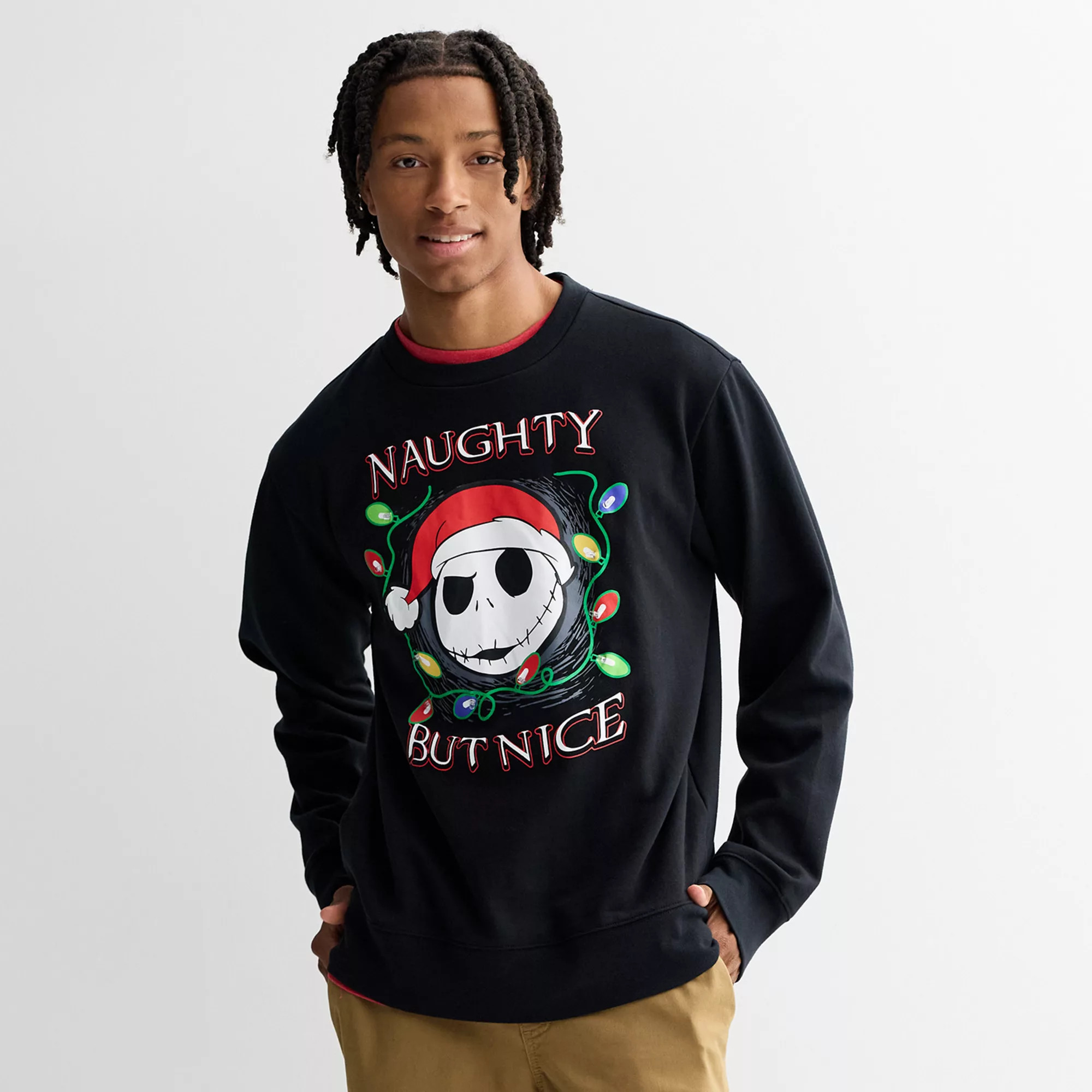 Men's Disney's Jack Skellington Light Up Fleece Sweatshirt | Kohl's