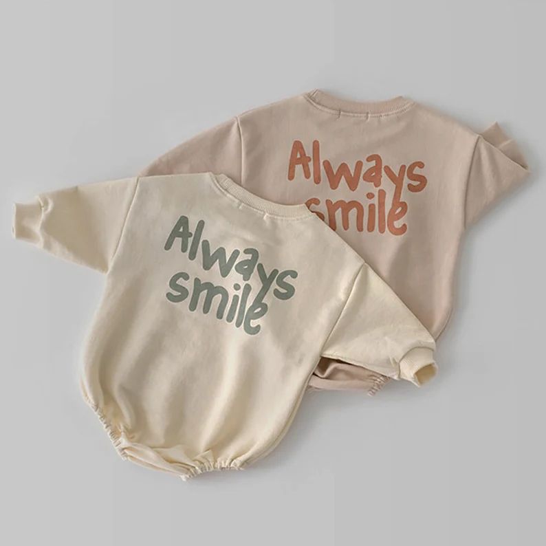 Unisex Baby Smiley Sweatshirt Gender Neutral Baby Clothes | Etsy | Etsy (US)