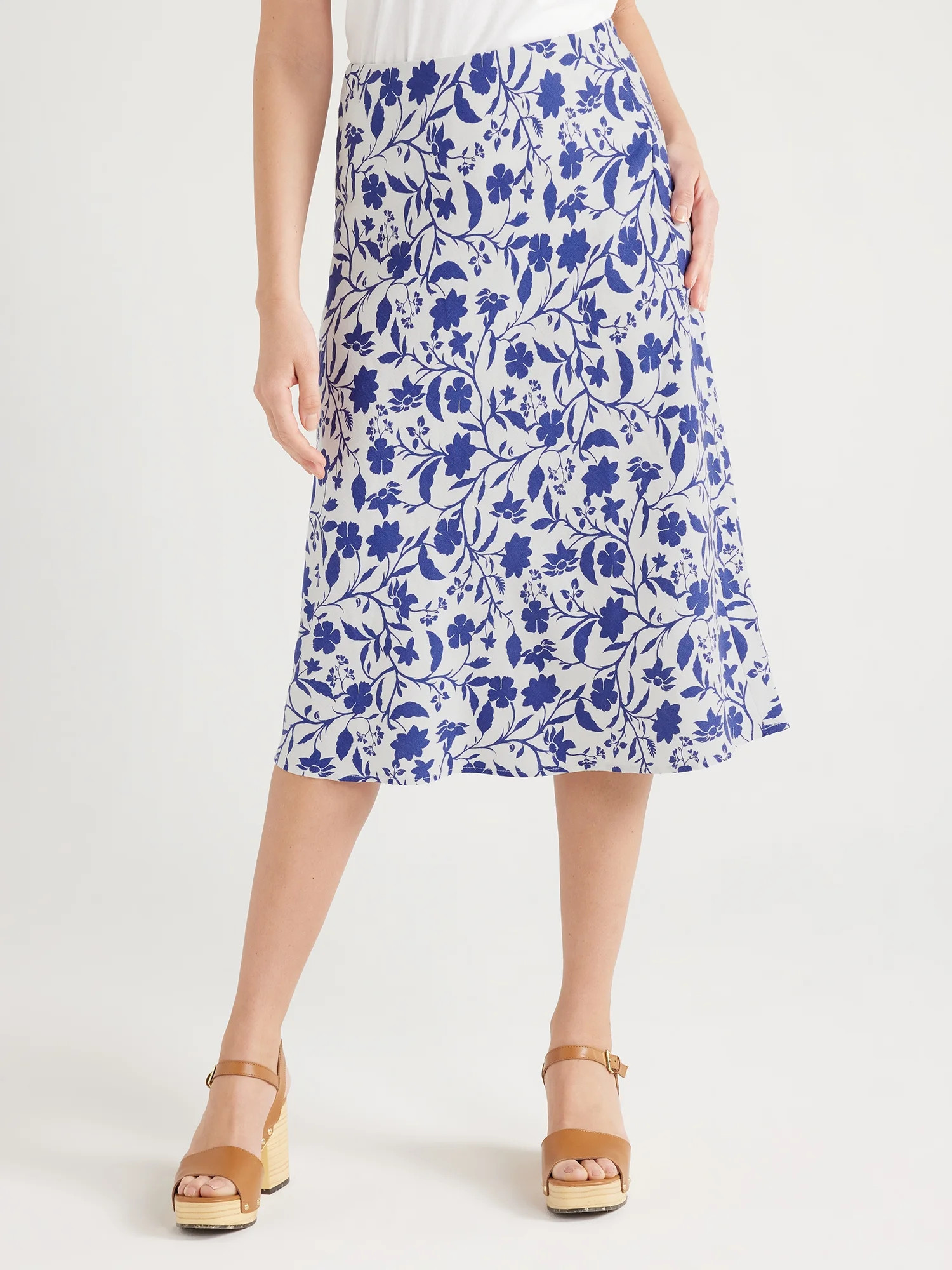 Free Assembly Women’s Bias Slip Midi Skirt, Sizes XS-XXL | Walmart (US)