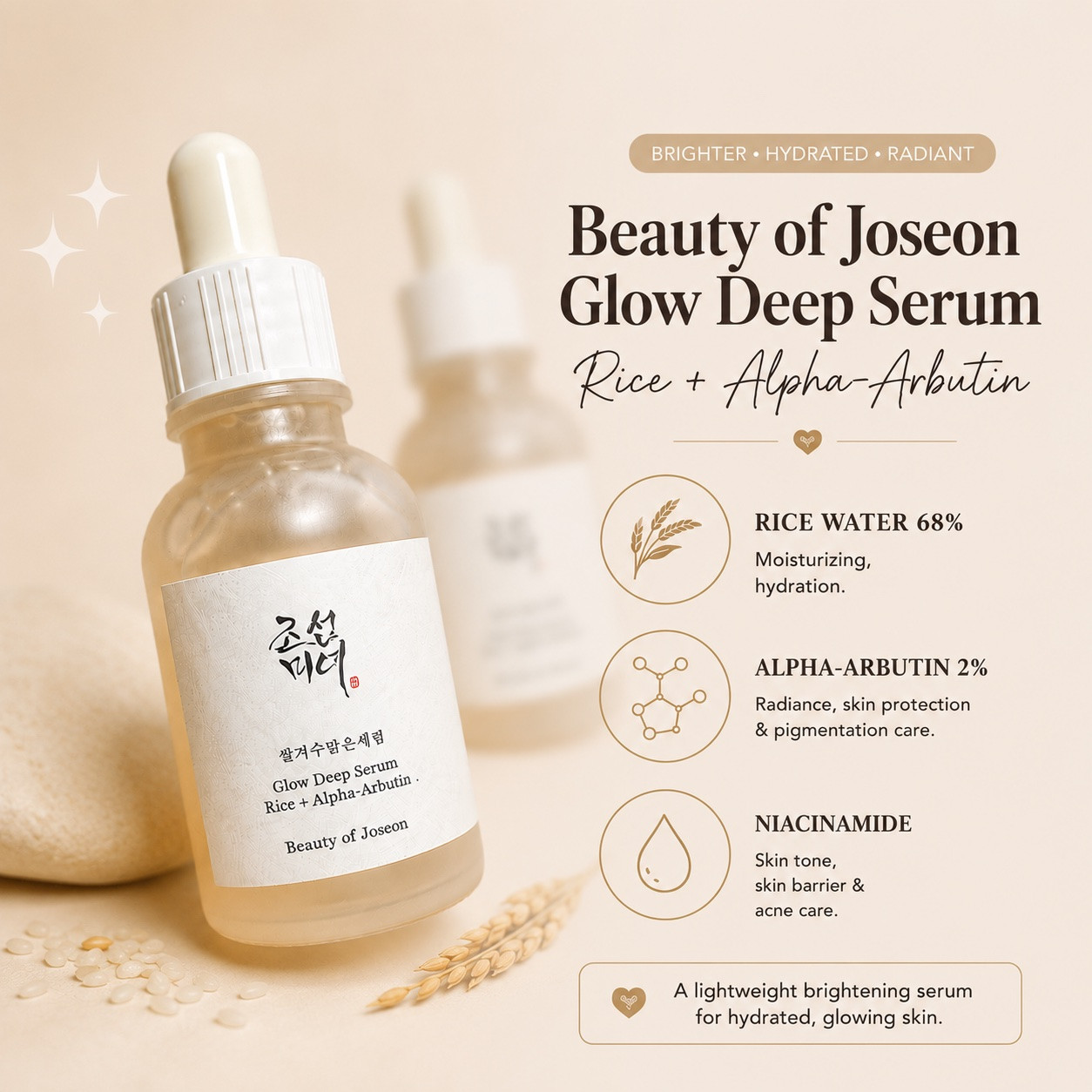 ✨ Glowy Skin Without the Heavy Feeling ✨

YesStyle Sponsored Gift

I’ve been using the Beauty of Joseon Glow Deep Serum (Rice + Alpha-Arbutin), and I can see why it’s one of the brand’s best-selling serums.

Formulated with 68% rice bran water, 2% alpha-arbutin, and niacinamide, it’s designed to target dullness, uneven skin tone, pigmentation, and post-acne marks while keeping the skin hydrated and healthy-looking.

My favorite part? The texture.

It’s incredibly lightweight and almost watery, making it perfect for my combination skin during the summer months. It absorbs quickly without feeling sticky and leaves my skin looking fresh, hydrated, and naturally radiant.

As for dark spots and pigmentation, this isn’t an overnight miracle product. It takes time and consistency to see visible fading. However, I did notice my skin looking brighter, more even-toned, and noticeably glowier after regular use.

Will I recommend it?

Yes! I think it’s a great serum for most skin types, especially if you’re looking for a lightweight brightening serum that layers well with other skincare products. The only exception might be those with very oily skin who prefer a more matte finish.

Have you tried this Beauty of Joseon serum yet? Let me know your thoughts below! 💕

#YesStyle #YesStyleInfluencers #BeautyofJoseon #KoreanSkincare #GlowDeepSerum @beautyofjoseon_official