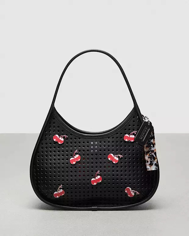Ergo Bag In Perforated Upcrafted Leather With Cherry Pins | Coach Outlet US