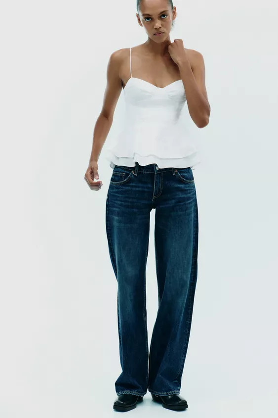 PEPLUM MIXED TOP | Zara US