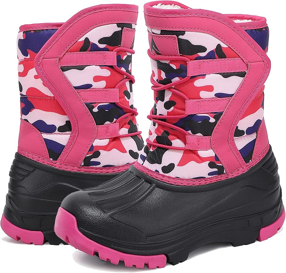 Yeerovan Unisex-Child Snow Boots Winter Waterproof Slip Resistant Cold Weather Shoes (Toddler/Lit... | Amazon (US)