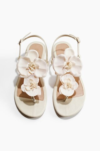 H & M - Appliquéd Strappy Sandals - Gray | H&M (US + CA)