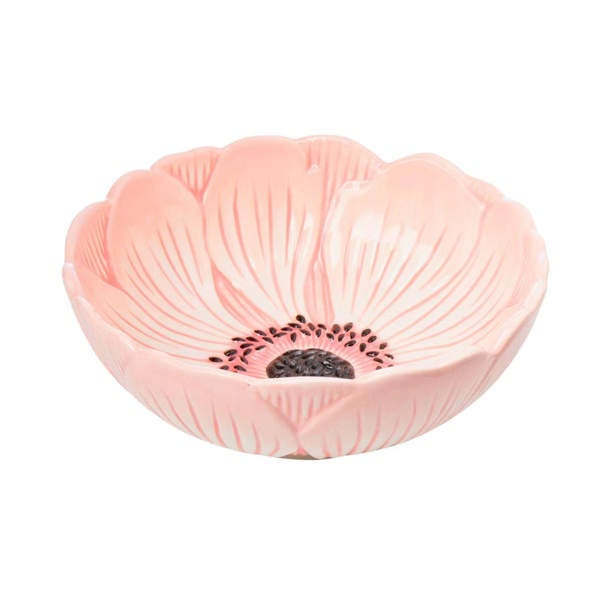 Godinger Silver 20oz Poppy Flower Cereal Bowl Pink: Dolomite, Floral Pattern, Round, Hand Wash, 6... | Target