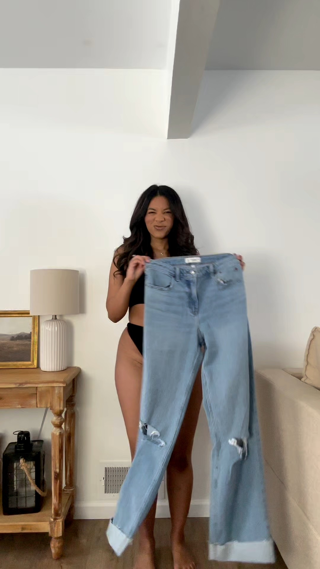 Casual midsize outfit inspo! Amazon thongs great for thick thighs! Curvy friendly jeans medium destroy hem curve love 29 long! Skims inspired Amazon tee size medium! Large jacket, size up!

#LTKFindsUnder50 #LTKMidsize