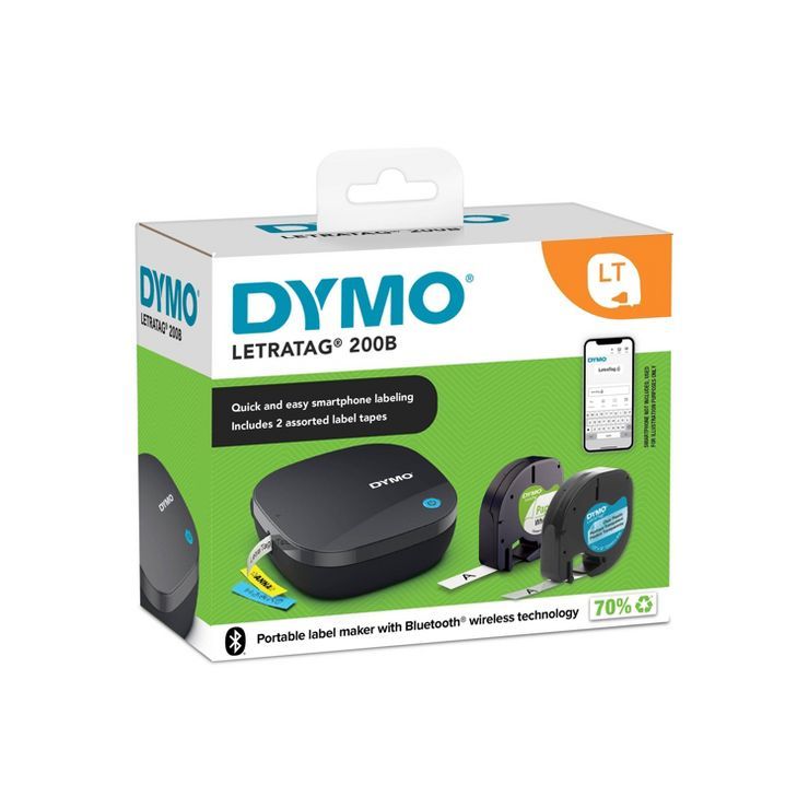 Dymo LetraTag 200B Bluetooth Label Maker Black with 2pk Assorted Label Tapes | Target