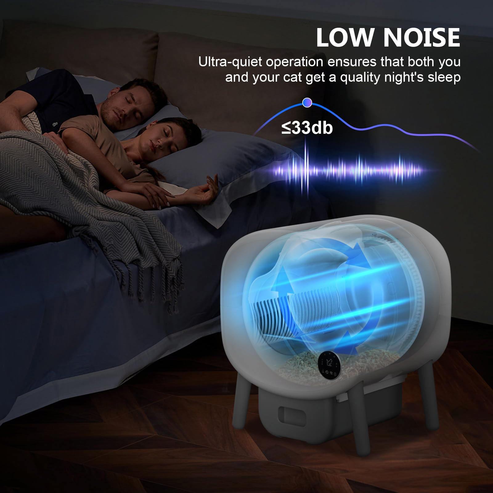 Self Cleaning Litter Box, 95 L Automatic Cat Litter Box Self Cleaning for Multiple Cats, with Saf... | Amazon (US)