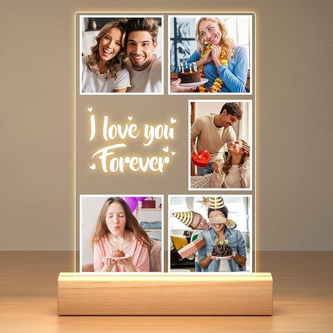 Custom Picture Frames, Customized Photo Frame with Night Light, Personalized Picture Frame, Perso... | Amazon (US)