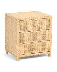 22x18 3 Drawer Rattan Nightstand | Marshalls