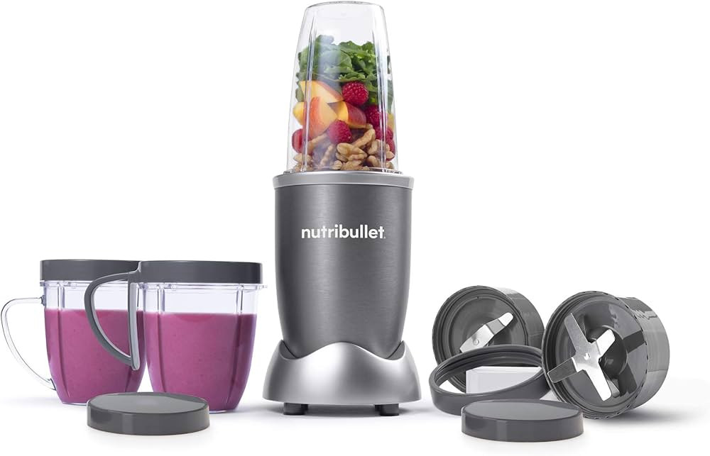 NutriBullet NBR-1201 12-Piece High-Speed Blender/Mixer System, Gray (600 Watts) | Amazon (US)