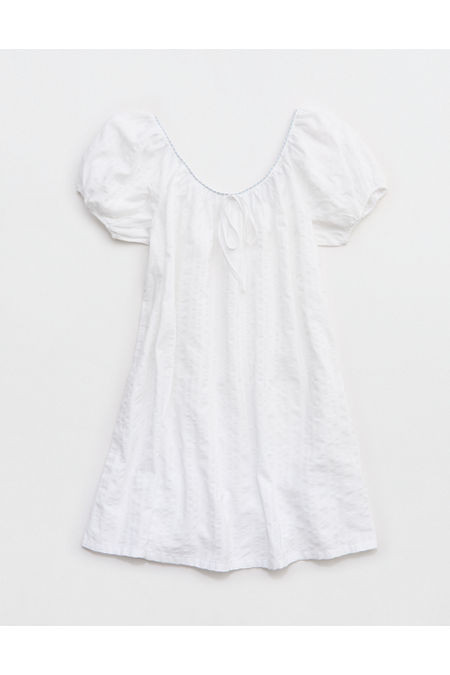 Aerie Seersucker Nightie Women's White L | Aerie