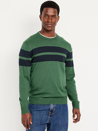Chest-Stripe Crew-Neck Sweater | Old Navy (US)