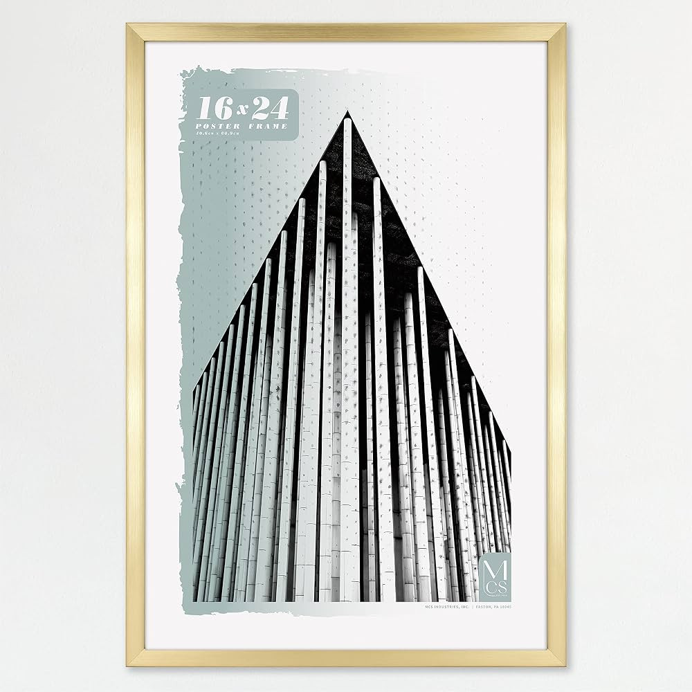 MCS Foundation 16x24 Poster Frame Traditional Brass, Vertical & Horizontal Wall Hanging Large Pic... | Amazon (US)