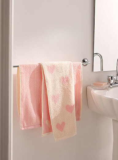 Heart and stripe organic cotton hand towelsSet of 2Valentine's Day Collection | Simons