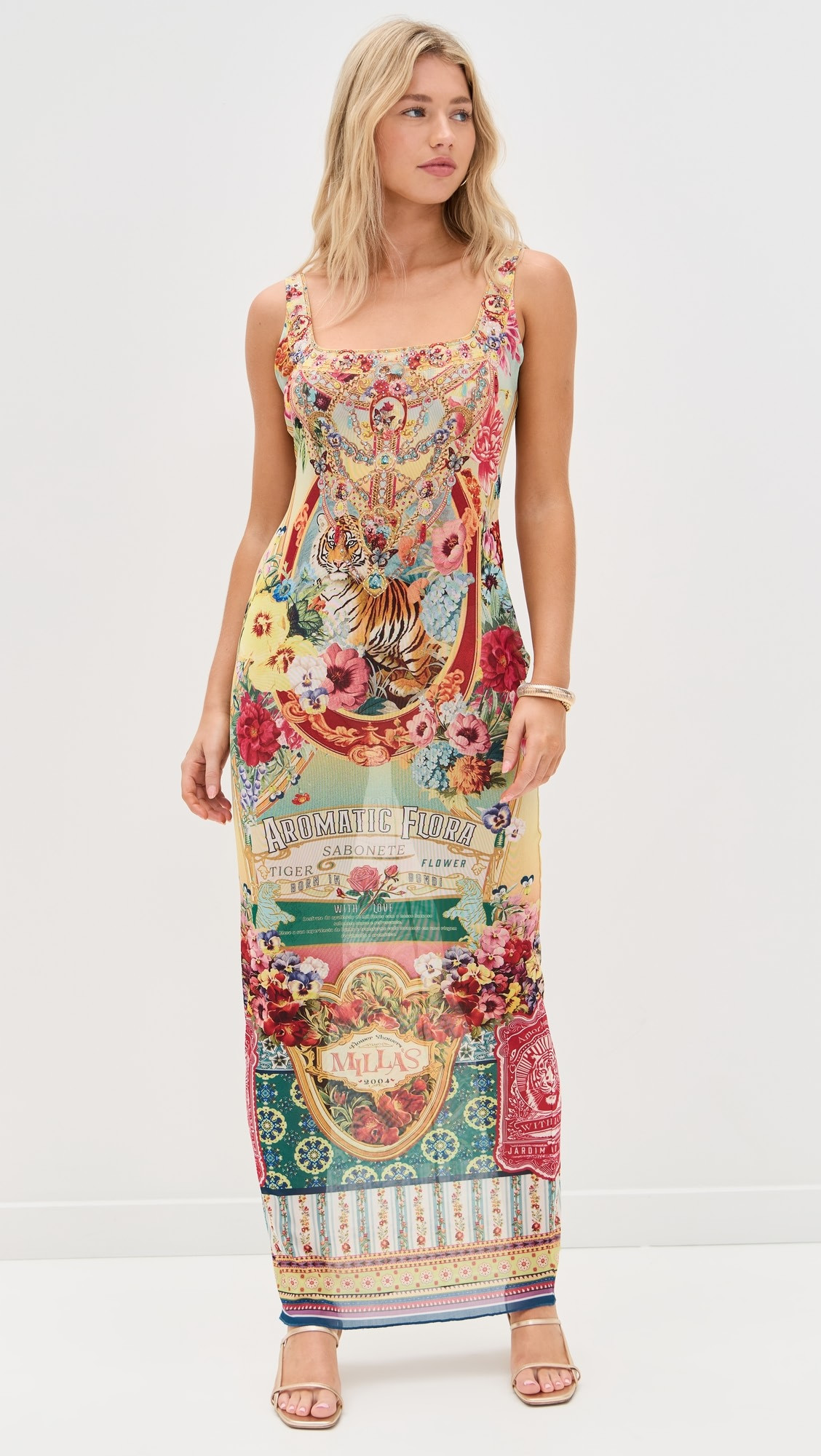 Camilla Square Neck Long Dress | Shopbop | Shopbop