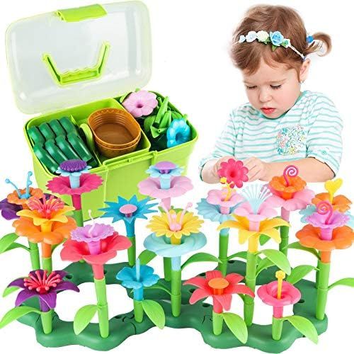 CENOVE Girls Toys Age 3-6 Year Old Toddler Toys for Girls Boys Gifts Flower Garden Building Toy Educ | Amazon (US)