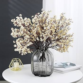 JAKY-Global Babys Breath Fabric Cloth Artificial Flowers 6 Bundle European Fake Silk Plants Decor... | Amazon (US)