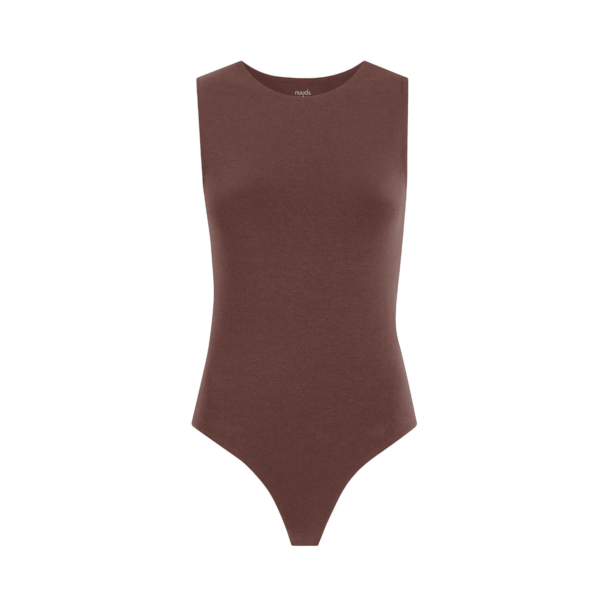 Women's Classic Crew Tank Bodysuit | Coffee - nuuds | nuuds