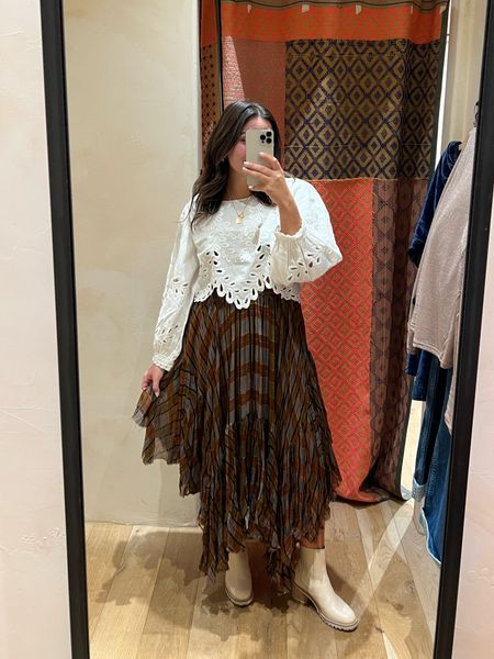 Love this free people outfit for fall. Honestly wasn’t blown away by this maxi skirt til I saw it in the store & it’s SO cute irl!! Fits great + pairs perfect with this lace top. Both true to size, M

#LTKHoliday #LTKGiftGuide #LTKSeasonal