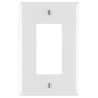 1-Gang White Decora/Rocker Nylon Midway/Midsize Wall Plate (1-Pack) PJ26-W | The Home Depot
