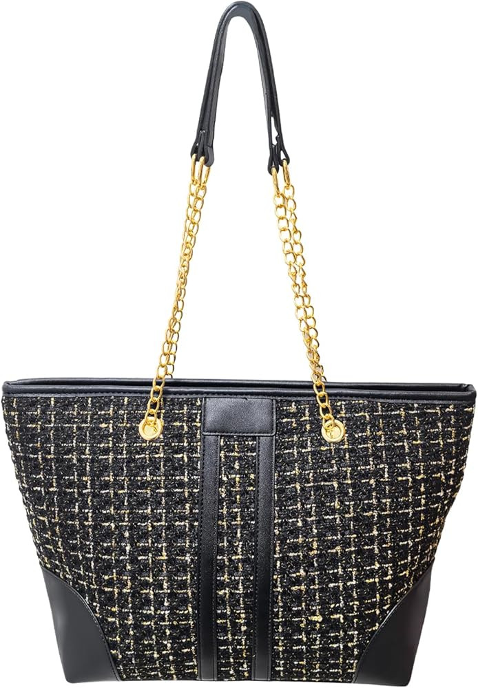 Tote Bag for Women Fashion Top Handle Large Satchel Shoulder Bag Oversized Chain Purse and Handba... | Amazon (US)