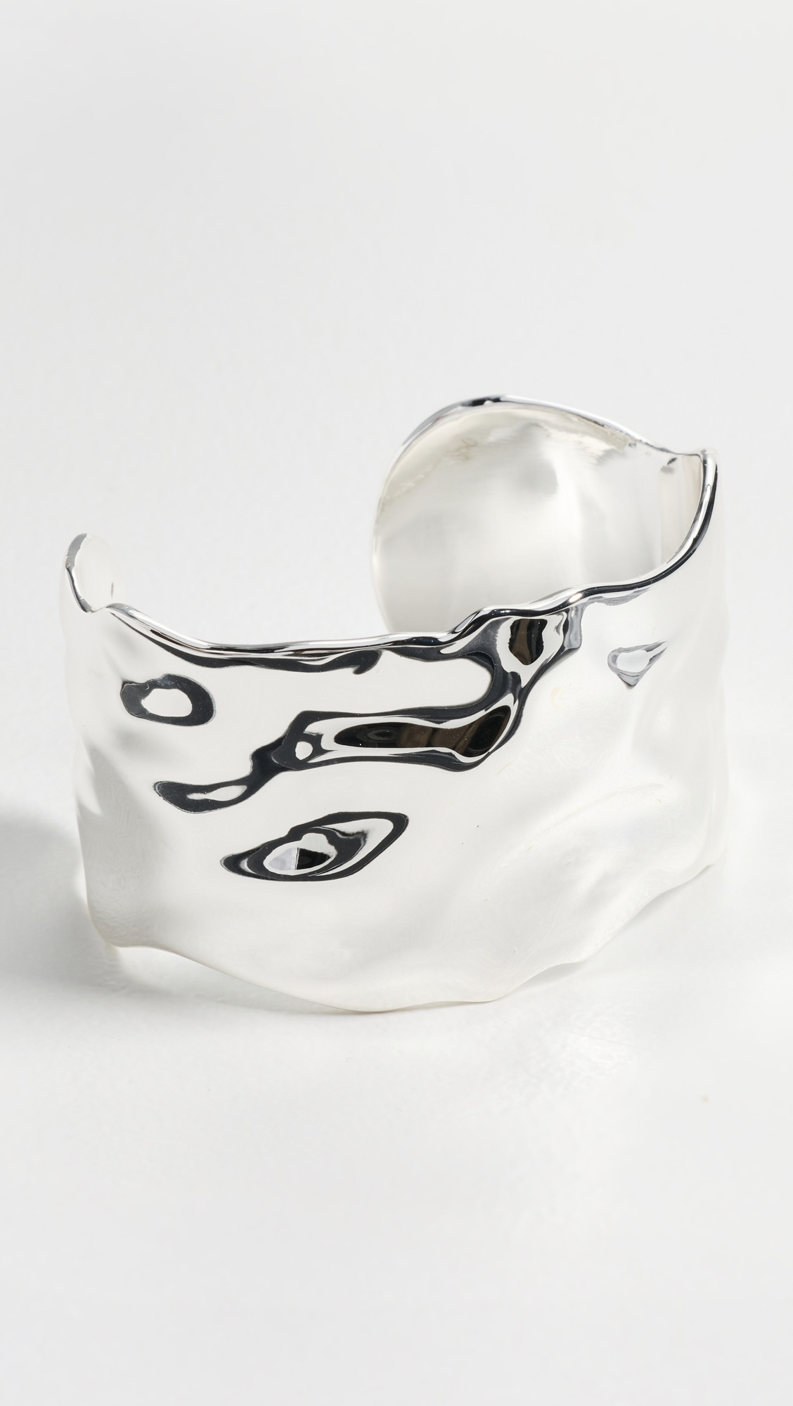 Ettika Thick Sculpted Cuff Silver One Size | Shopbop