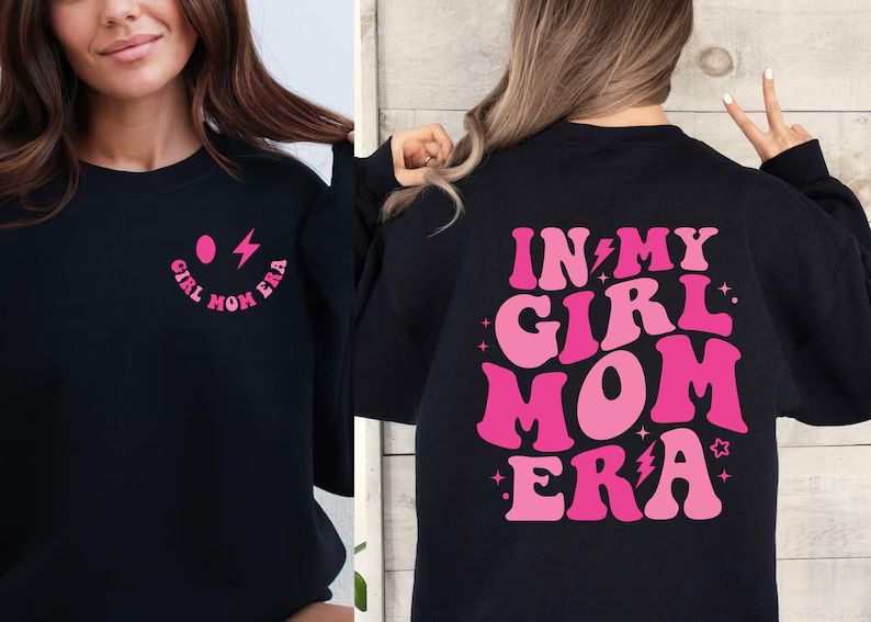 In My Girl Mom Era Sweatshirt, Girl Mama Comfort Colors Tshirt, Girl Mom Club, Girl Mom Tshirt, N... | Etsy (US)