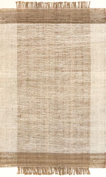 Natural Berdette Jute Solid Area Rug | Rugs USA