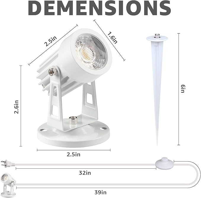 SUNVIE 2 Pack LED Spot Lights Indoor Plant Spotlight Lamp Up Lights for Indoor Plants Accent Ligh... | Amazon (US)