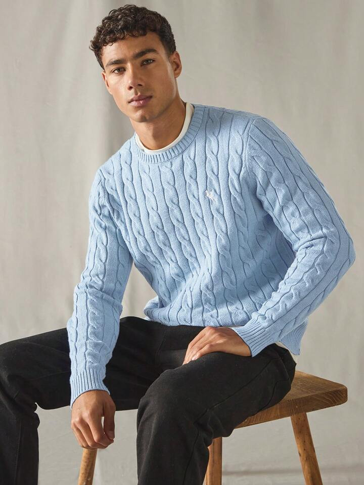 Manfinity UrbanChill Herren Mode Lässig Alltag Lose gestrickter Langarm Pullover | SHEIN