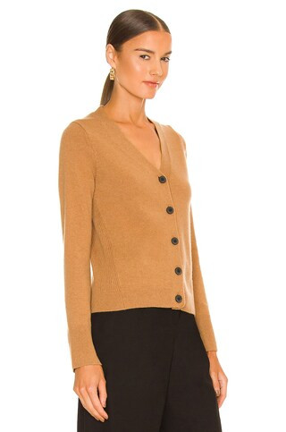 ALLSAINTS Miranda Cashmere Cardi in Camel Brown from Revolve.com | Revolve Clothing (Global)