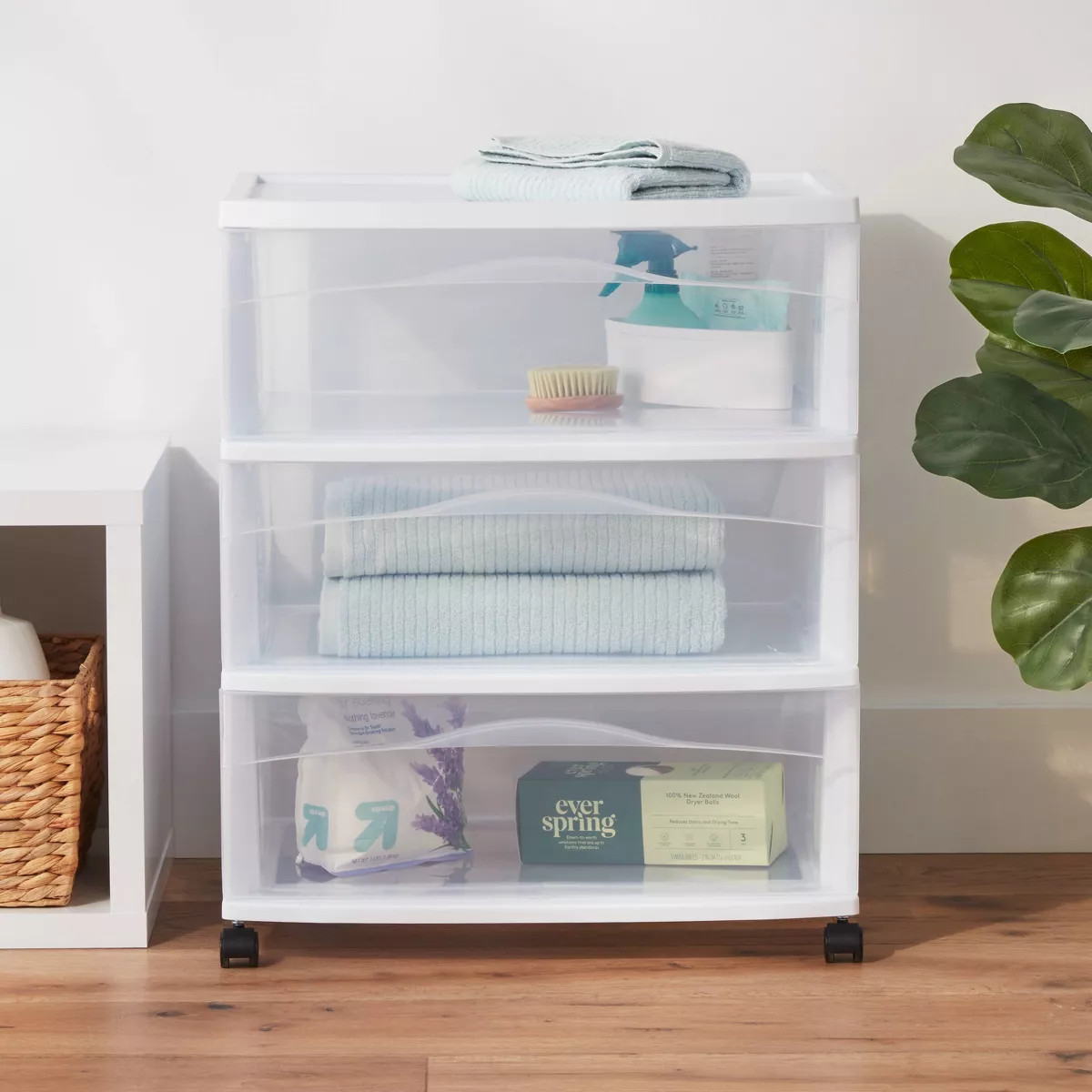 3 Drawer Wide Cart White - Brightroom™ | Target