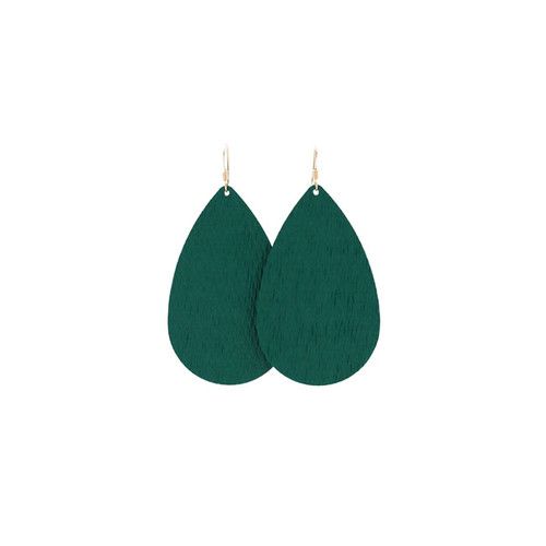 Spruce Leather Earrings | Nickel and Suede