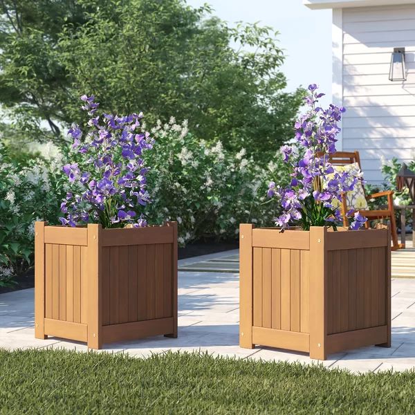 Ermont Wood Outdoor Elevated Planter | Wayfair North America