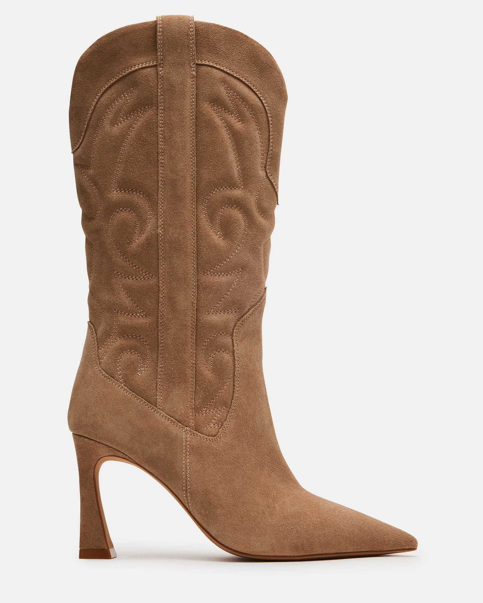 HOLSTER Sand Suede Pointed Toe Western Boot | Women's Boots | Steve Madden (US)