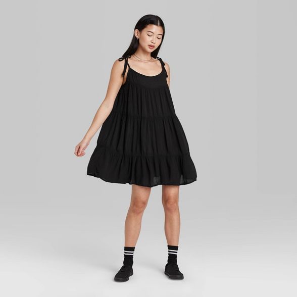 Women's Woven Sleeveless Tiered Swing Dress - Wild Fable™ | Target