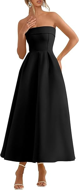 PRETTYGARDEN Cocktail Dresses for Women 2026 Summer Formal Elegant Tube Top Strapless Spring Wedd... | Amazon (US)