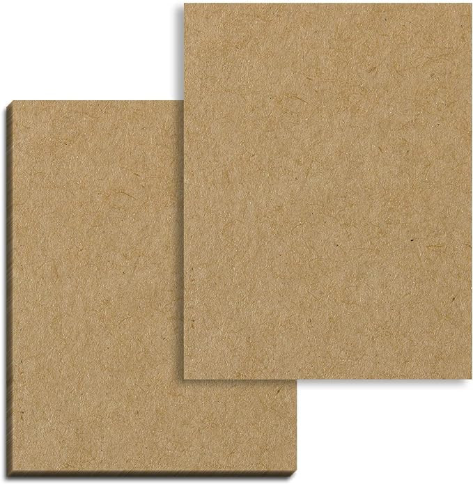 40 Sheets, Brown Kraft Cardstock, 300 GSM (110 lb. Cover) 8.5 x 11 inches | Amazon (US)