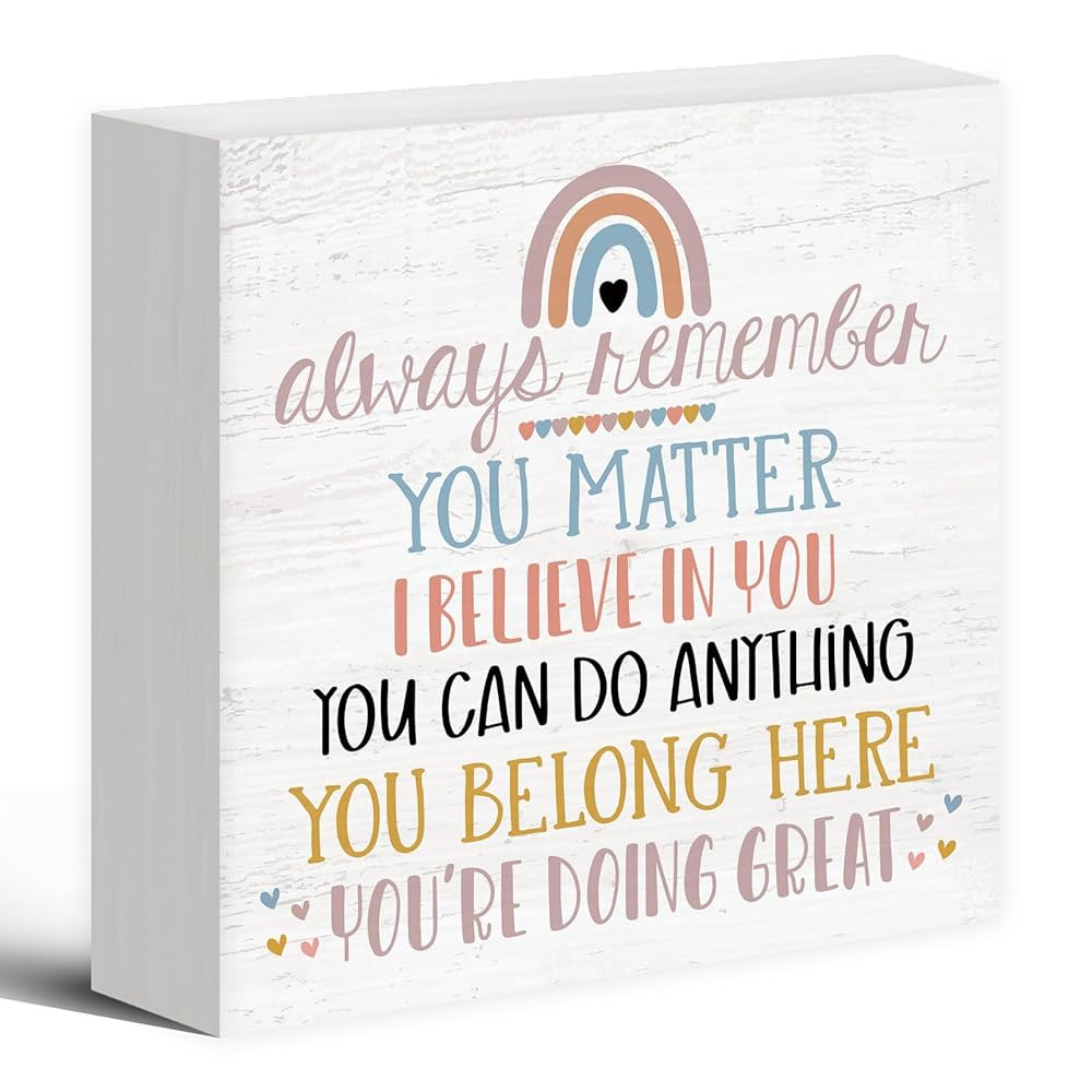 Reading Corner Wood Box Sign Desk Decor 5x5, Reading Nook, Boho Classroom Decor, Book Lover Gift ... | Amazon (US)