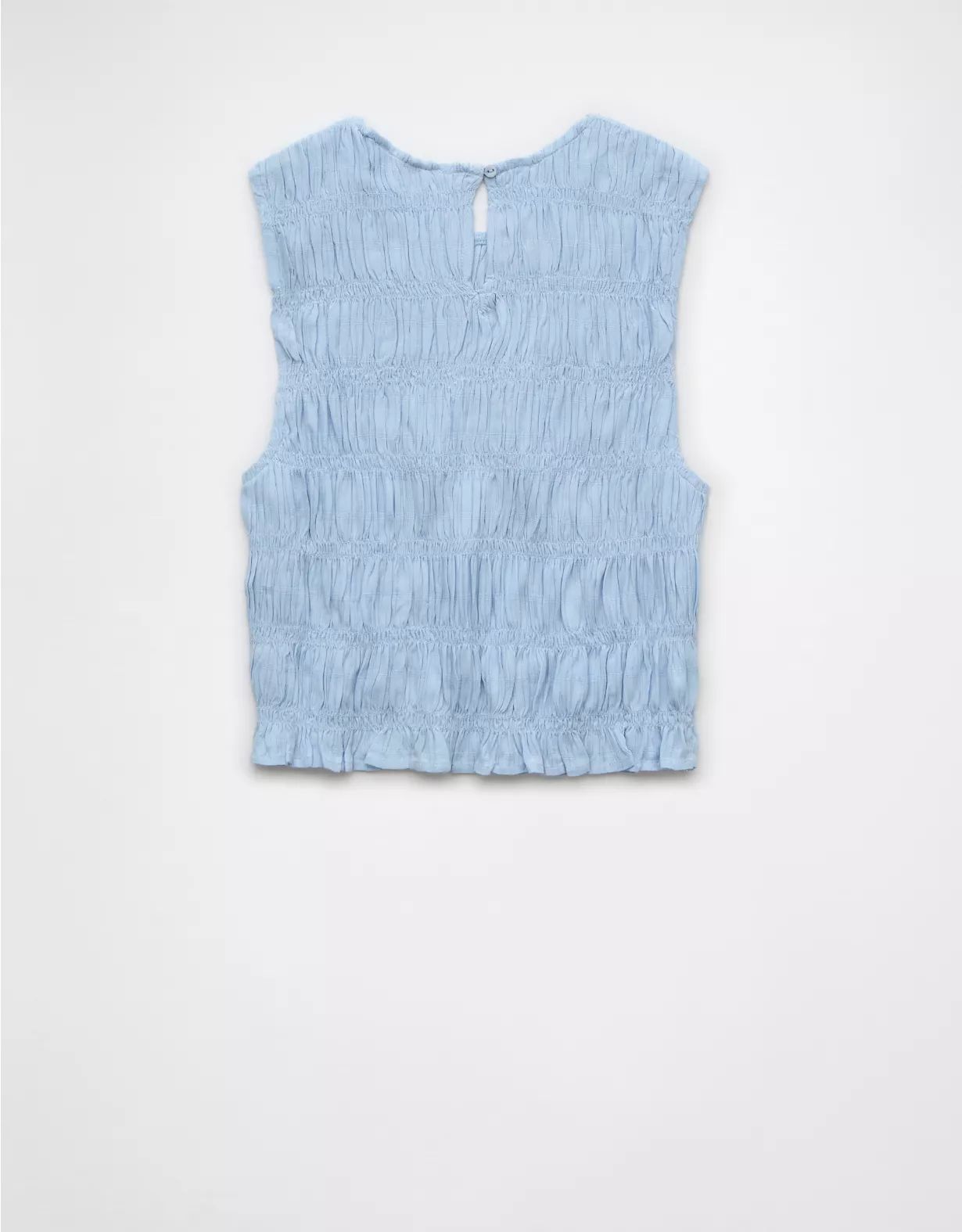 AE Cropped Smocked High-Neck Tank Top | American Eagle Outfitters (US & CA)