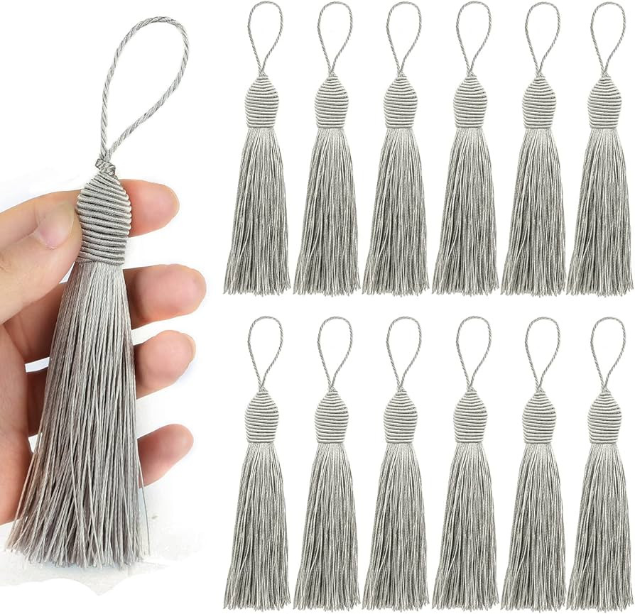 Fenghuangwu 30 Pieces Handmade Sewing Tassels for Crafts 5.7inch Silky Soft Tassels with 2.6inch ... | Amazon (US)