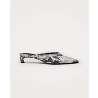 Alohas Tessa Leather Snake Print Pointed Mules Grey | Marks & Spencer (UK)