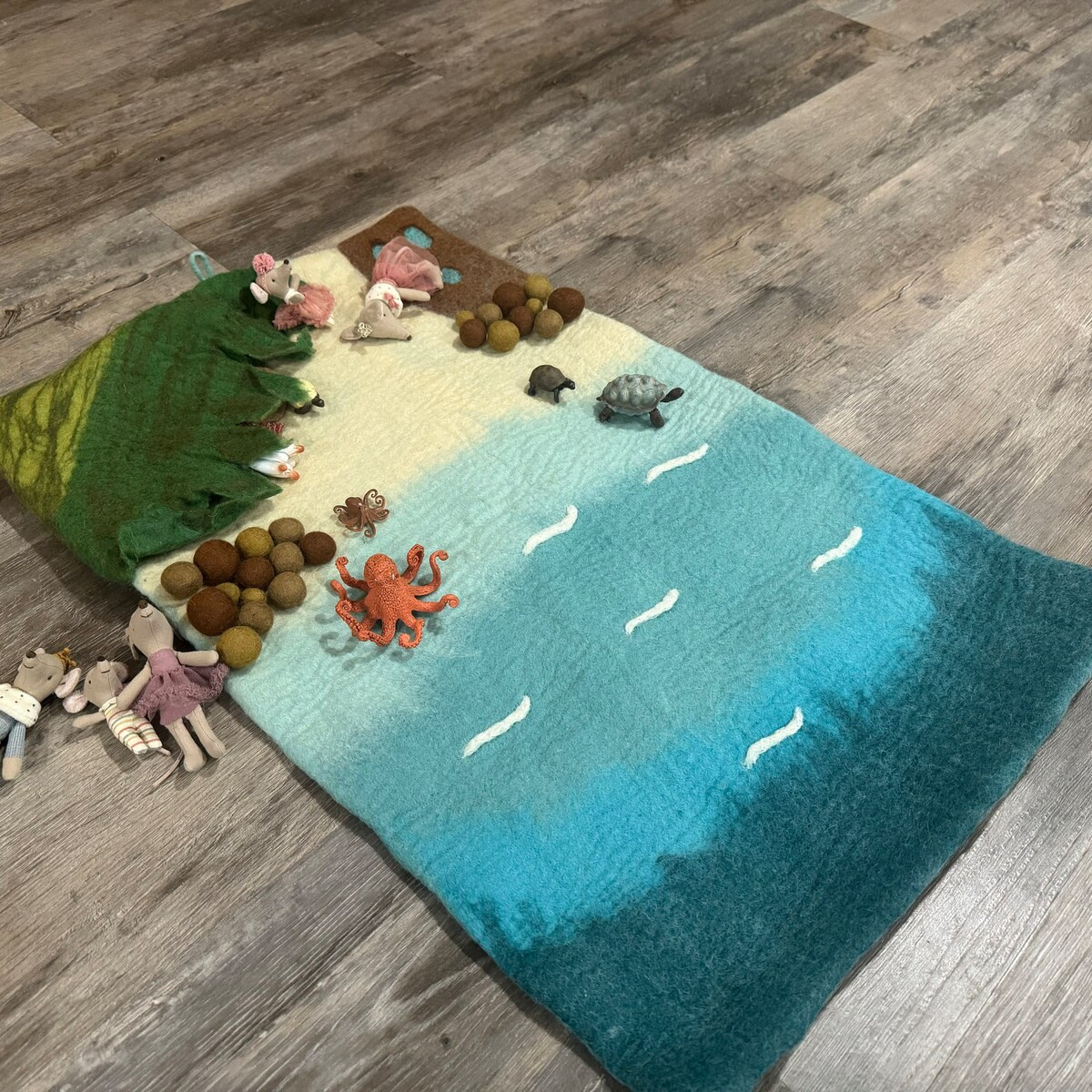 Large Sea and Rockpool Play Mat Playscape / Made from Wool Felt | Etsy (US)