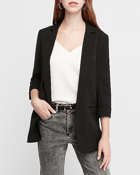 Rolled Sleeve Boyfriend Blazer | Express